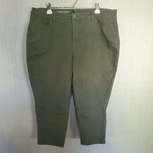 Talbots High Rise crop jeggings -plus size 20WP - Sage/Olive green